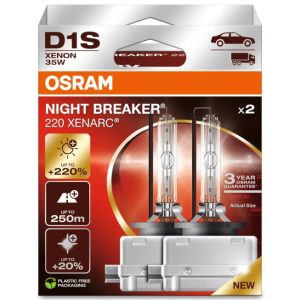 Osram Night Breaker 220 Xenarc D1S 66140XN2 set 2e kans